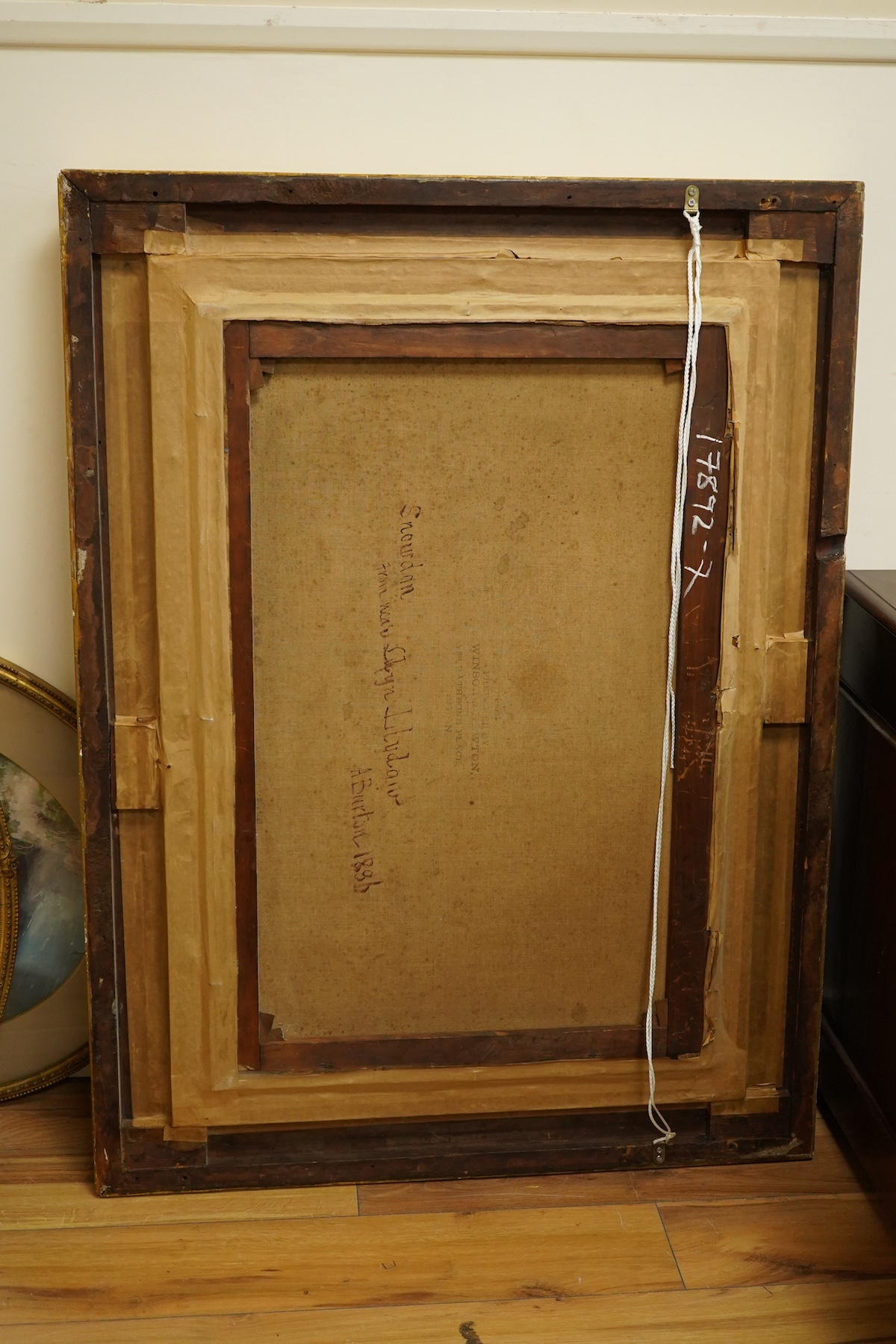 A. Burton (19th. C), oil on canvas, ‘Snowdon from Llydaw’, signed and dated 1886 verso, 59 x 90cm, housed in ornate gilt frame. Condition - good